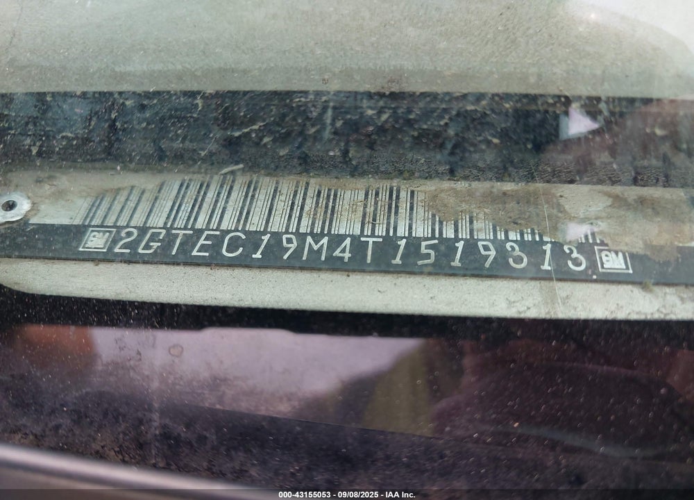 1996 GMC SIERRA C1500 VIN: 2GTEC19M4T1519313