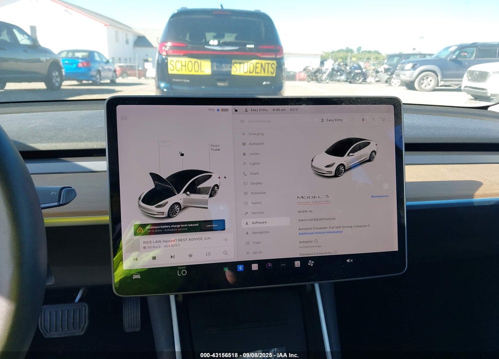 2019 TESLA MODEL 3 VIN: 5YJ3E1EB3KF530238