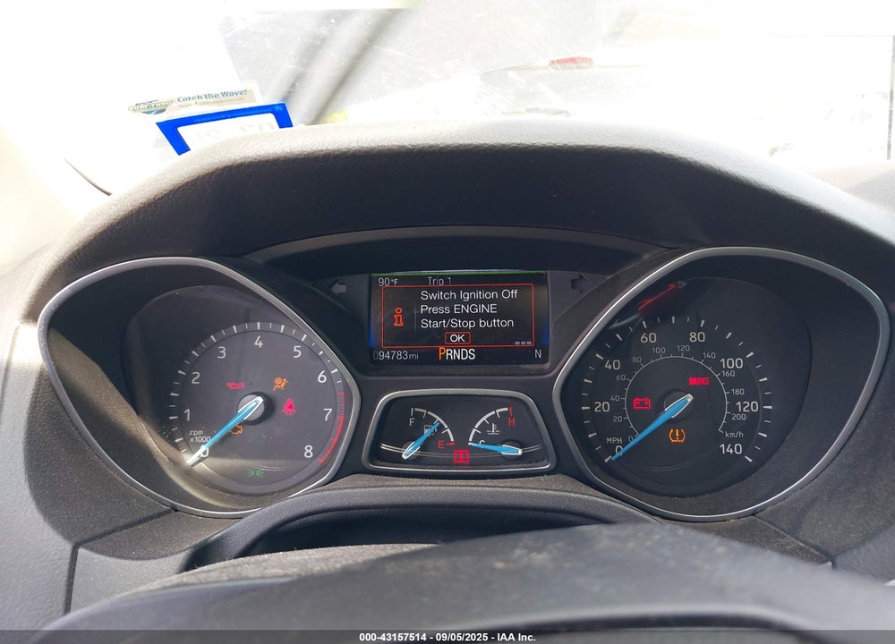 2017 FORD FOCUS TITANIUM VIN: 1FADP3N25HL219304