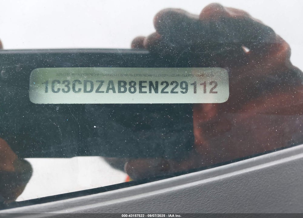 2014 DODGE AVENGER SE VIN: 1C3CDZAB8EN229112