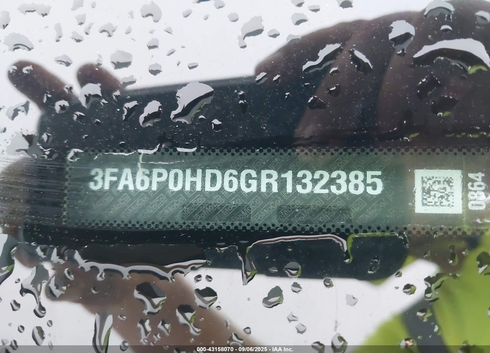2016 FORD FUSION SE VIN: 3FA6P0HD6GR132385