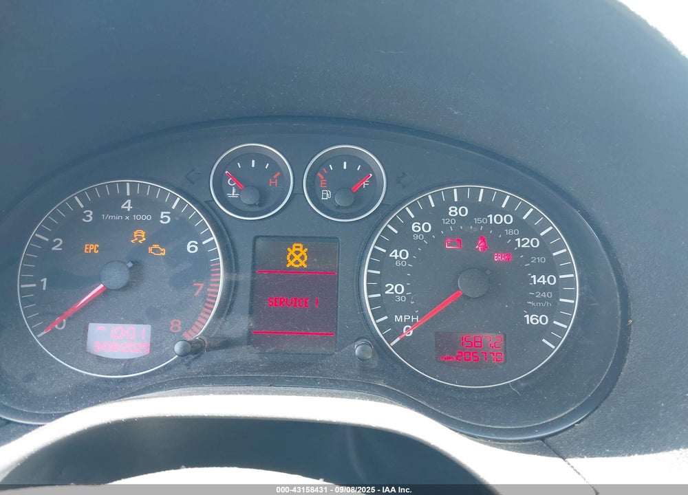 2007 AUDI A3 2.0T VIN: WAUHF78P57A081302