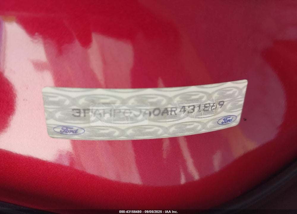 2010 FORD FUSION VIN: 3FAHP0JA0AR431869