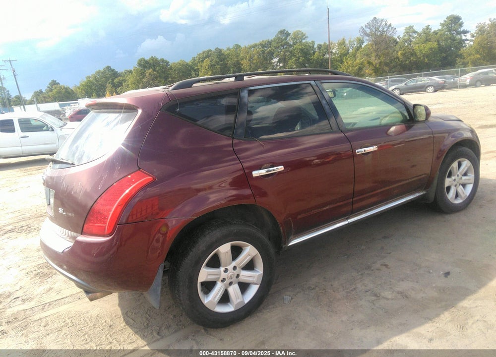 2006 NISSAN MURANO SL VIN: JN8AZ08W76W526686