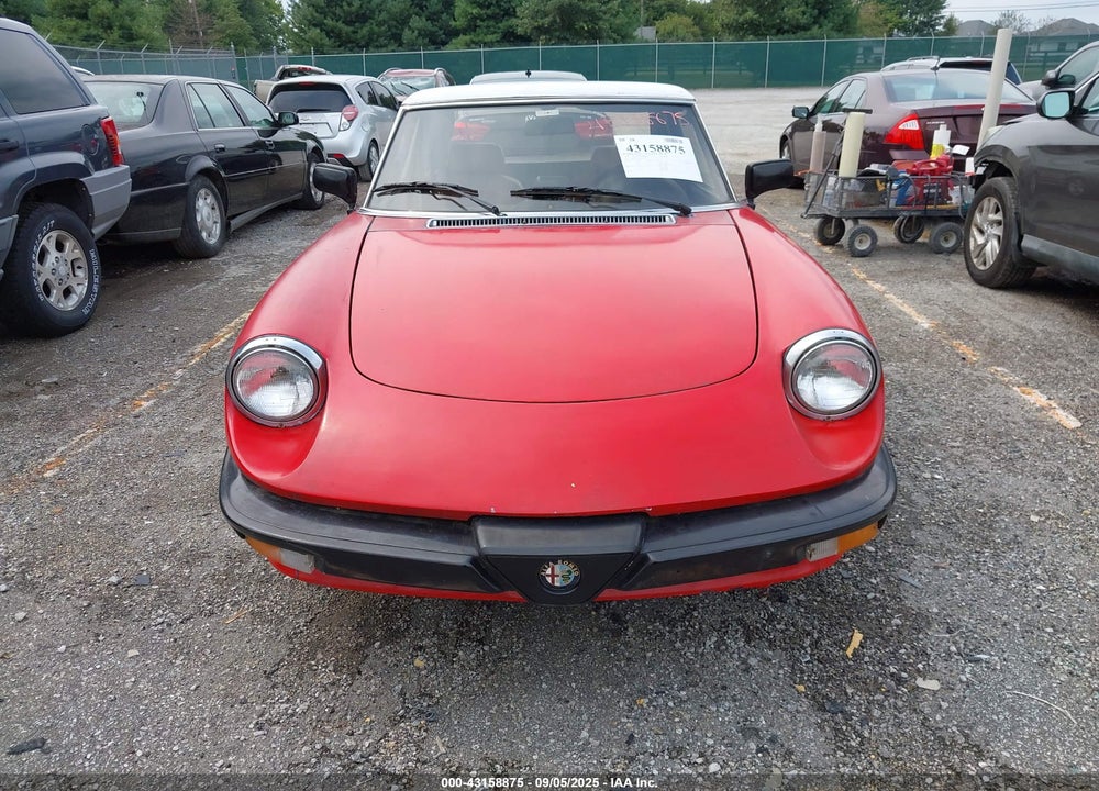 1986 ALFA ROMEO VELOCE 2000 SPIDER VIN: ZARBA5419G1037886