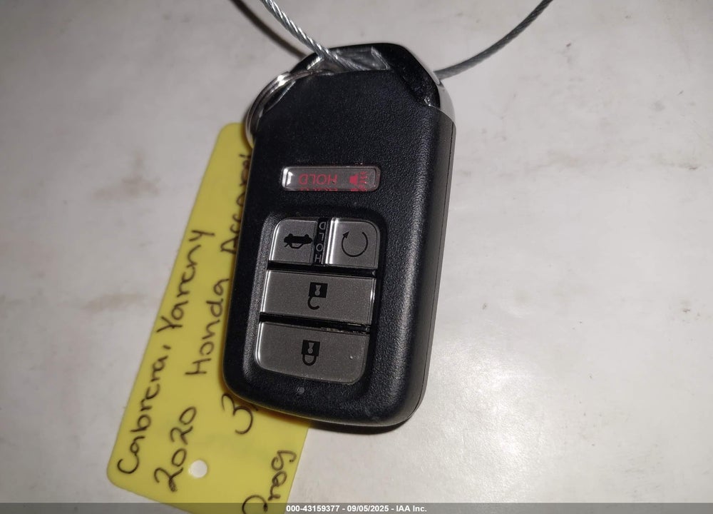 2020 HONDA ACCORD VIN: 1HGCV2F38LA017494