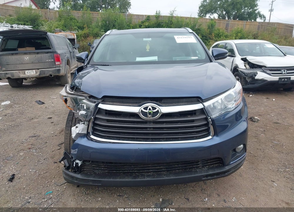 2016 TOYOTA HIGHLANDER XLE V6 VIN: 5TDJKRFH6GS233629