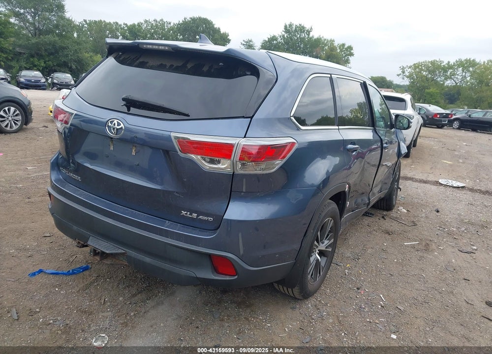 2016 TOYOTA HIGHLANDER XLE V6 VIN: 5TDJKRFH6GS233629