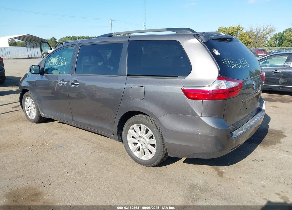 2015 TOYOTA SIENNA XLE 7 PASSENGER VIN: 5TDDK3DCXFS105328