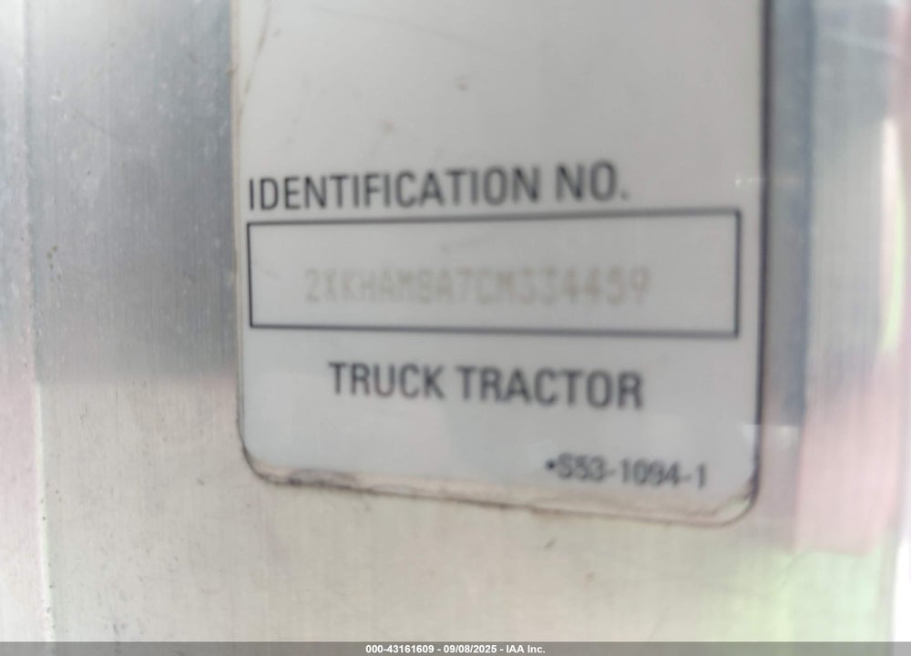 2012 KENWORTH CONSTRUCTION T370 VIN: 2XKHAM8A7CM334459