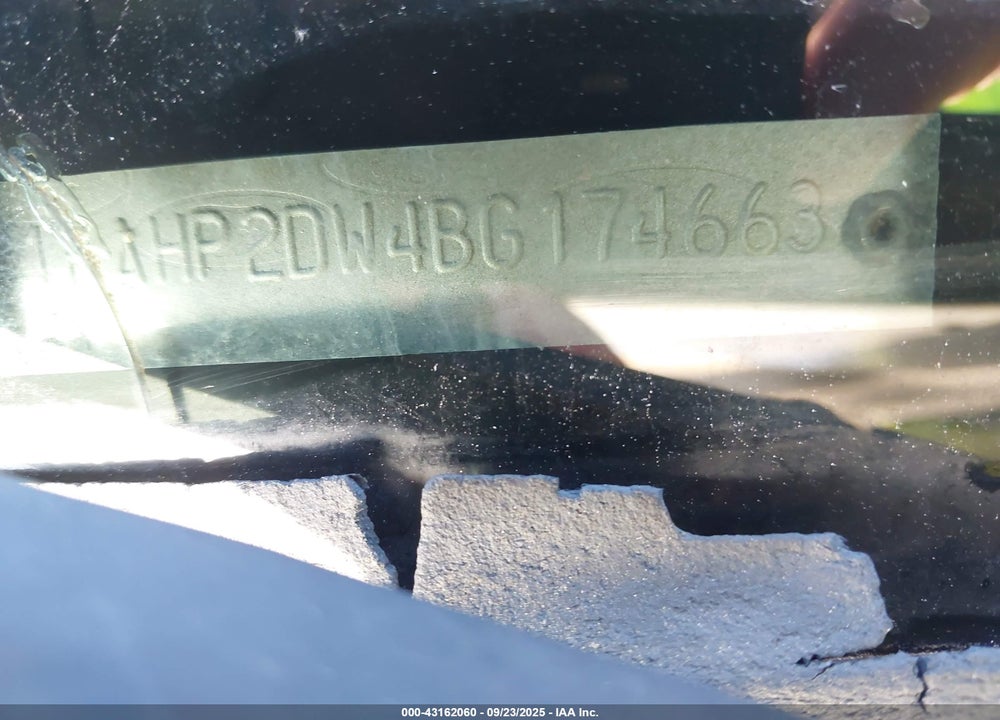 2011 FORD TAURUS SE VIN: 1FAHP2DW4BG174663