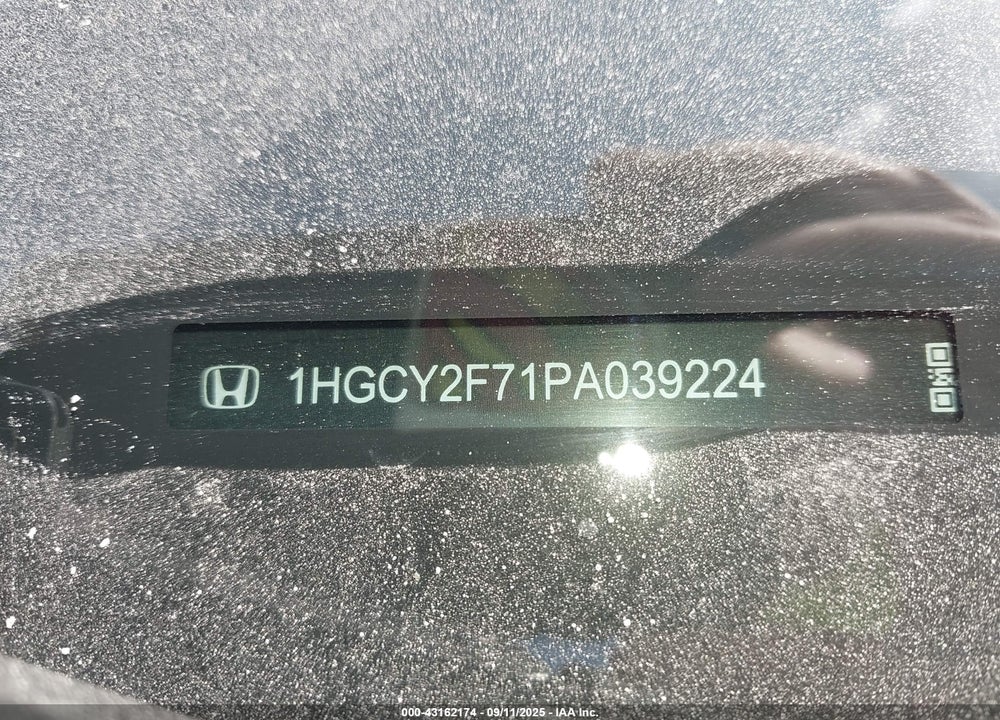 2023 HONDA ACCORD VIN: 1HGCY2F71PA039224