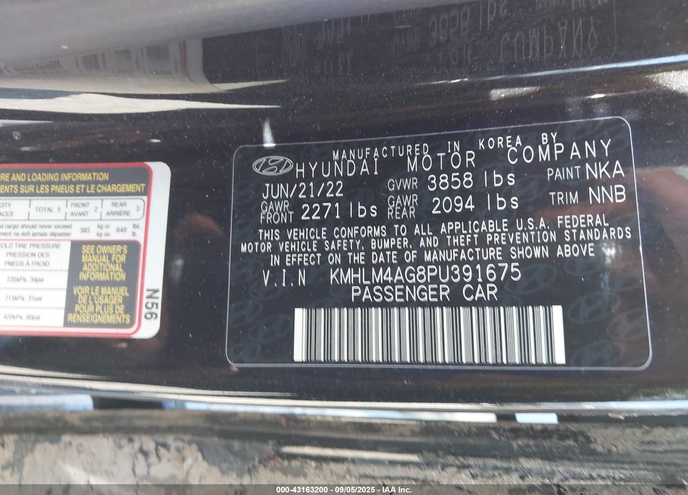 2023 HYUNDAI ELANTRA VIN: KMHLM4AG8PU391675