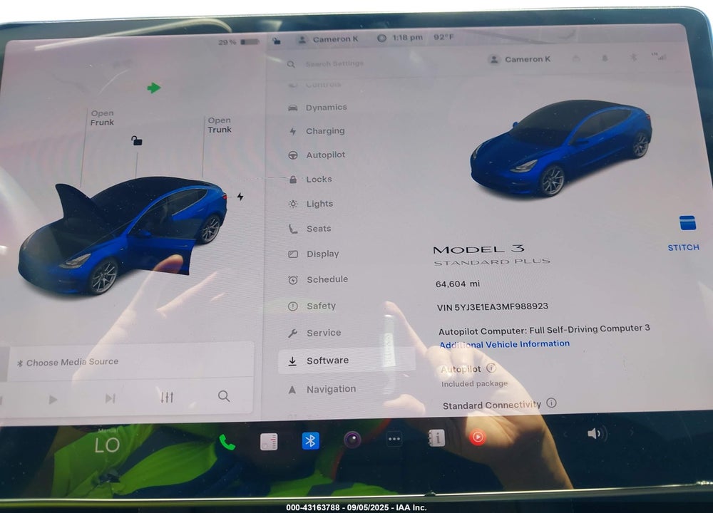 2021 TESLA MODEL 3 VIN: 5YJ3E1EA3MF988923