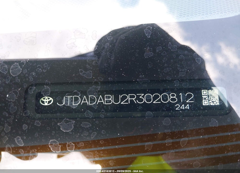 2024 TOYOTA PRIUS VIN: JTDADABU2R3020812