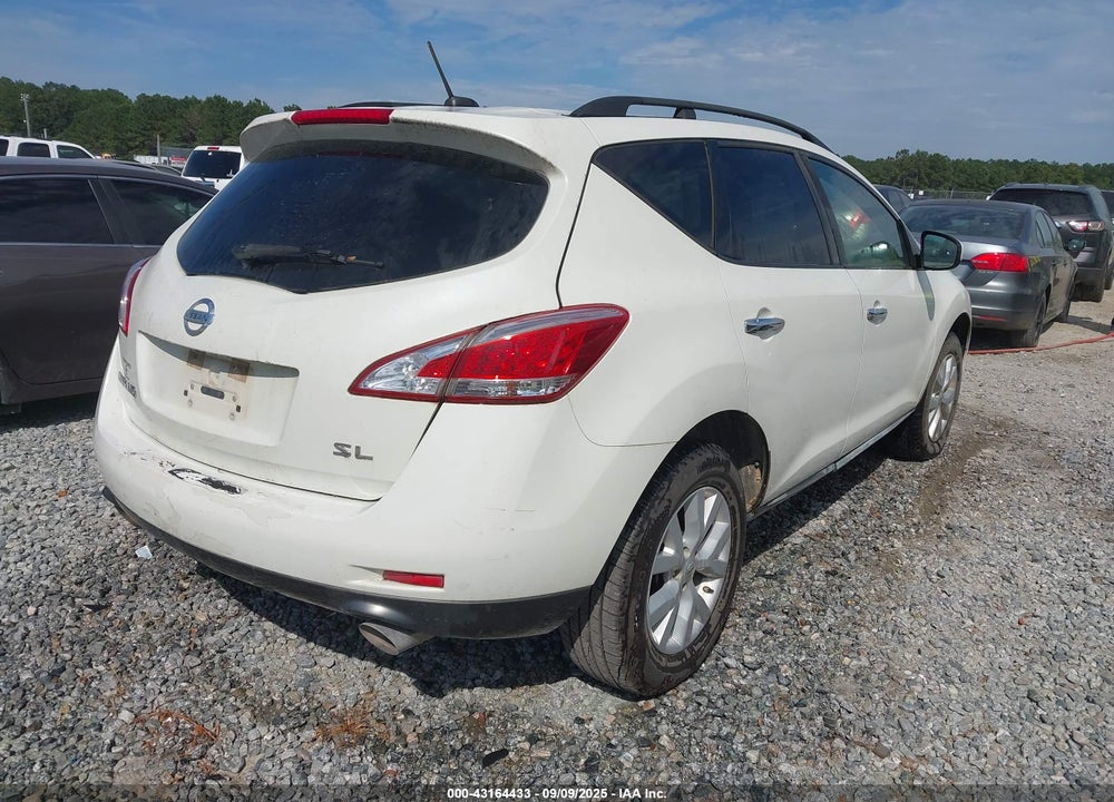 2011 NISSAN MURANO VIN: JN8AZ1MU1BW060709