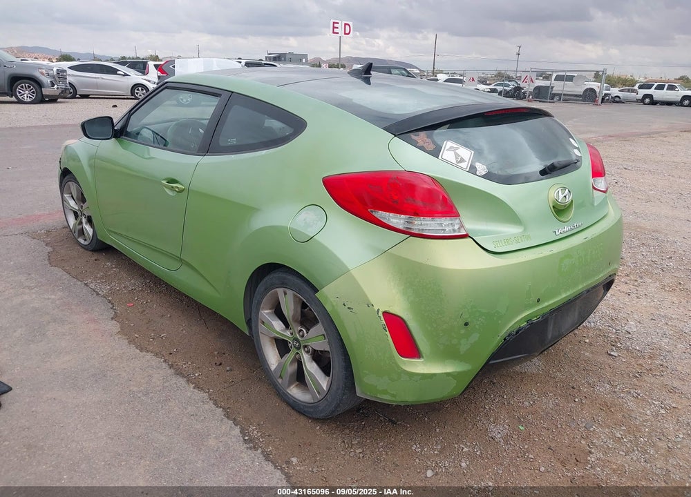 2012 HYUNDAI VELOSTER BASE W/BLACK VIN: KMHTC6AD6CU052668
