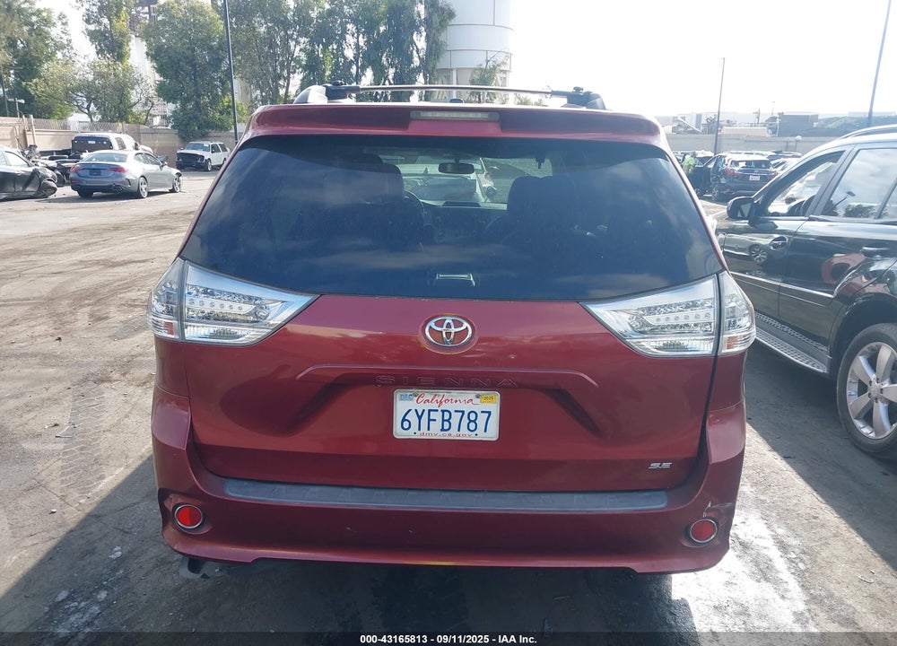 2013 TOYOTA SIENNA SE 8 PASSENGER VIN: 5TDXK3DC7DS287032