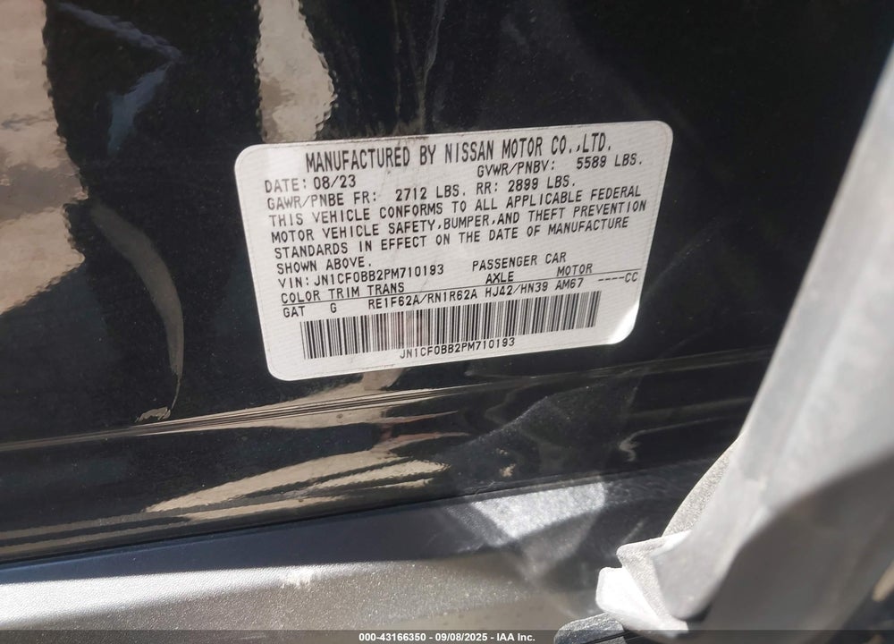 2023 NISSAN ARIYA VIN: JN1CF0BB2PM710193