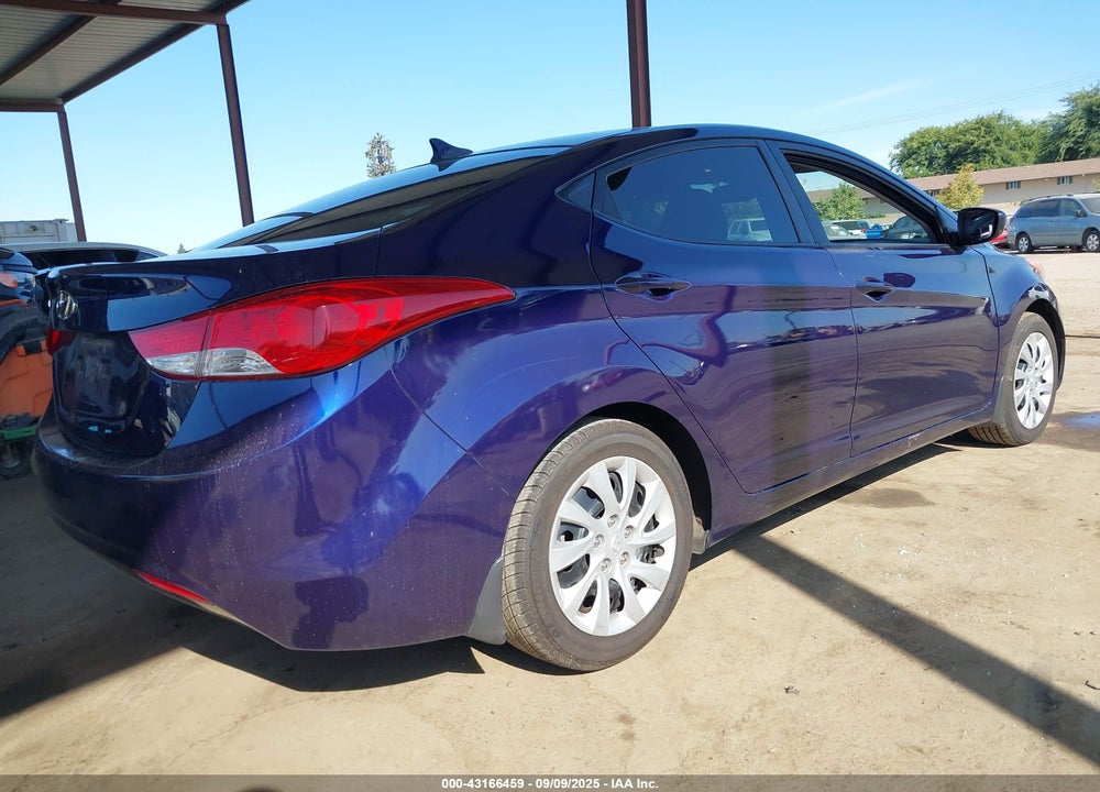2012 HYUNDAI ELANTRA GLS VIN: 5NPDH4AE6CH148186
