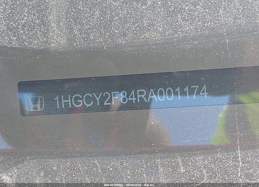 2024 HONDA ACCORD VIN: 1HGCY2F84RA001174