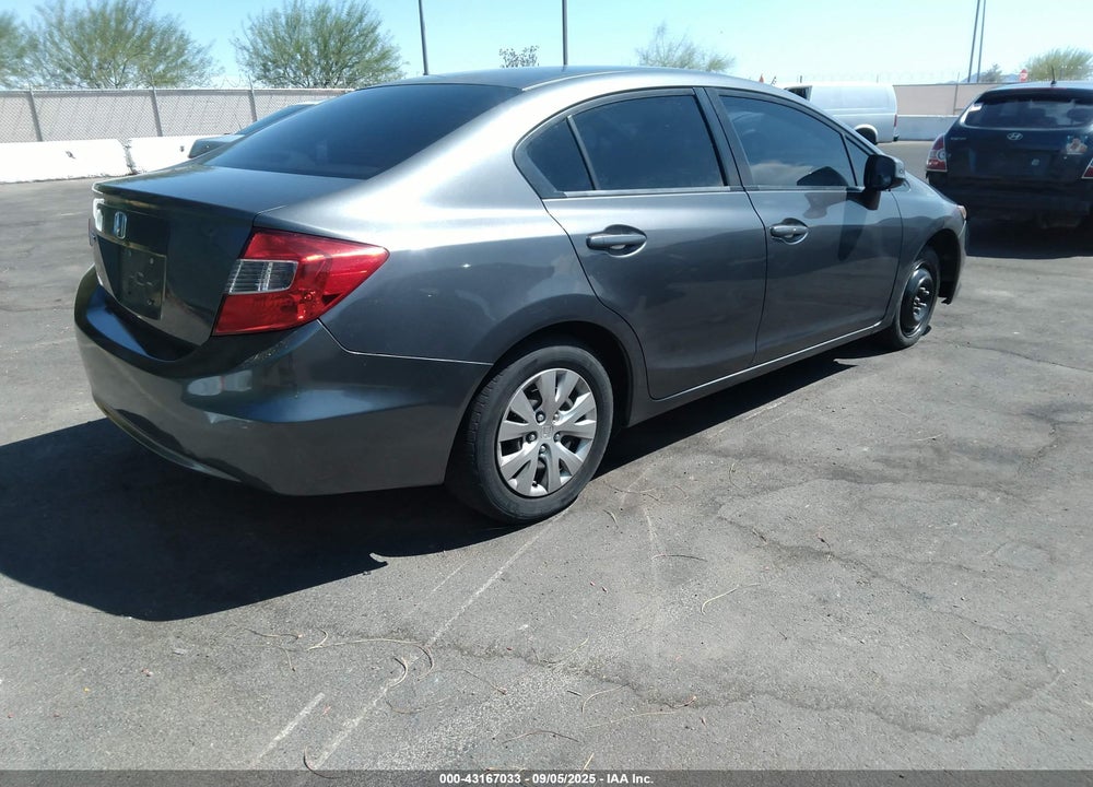 2012 HONDA CIVIC LX VIN: 2HGFB2F57CH325197