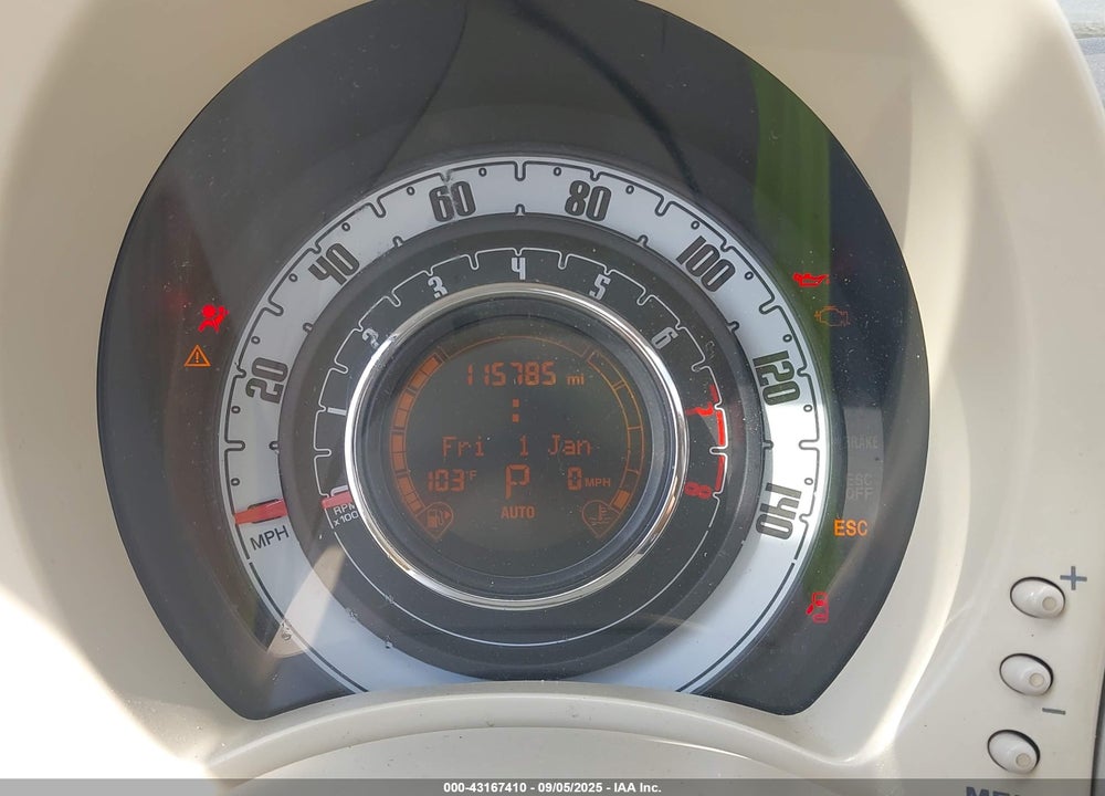2012 FIAT 500 VIN: 3C3CFFAR8CT120586