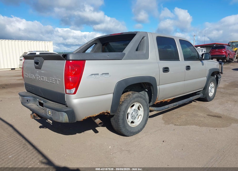2004 CHEVROLET AVALANCHE 1500 VIN: 3GNEK12T34G327112