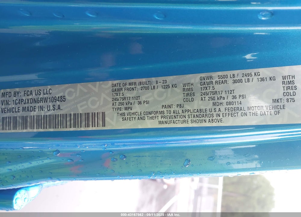 2024 JEEP WRANGLER / VIN: 1C4PJXDN6RW109485