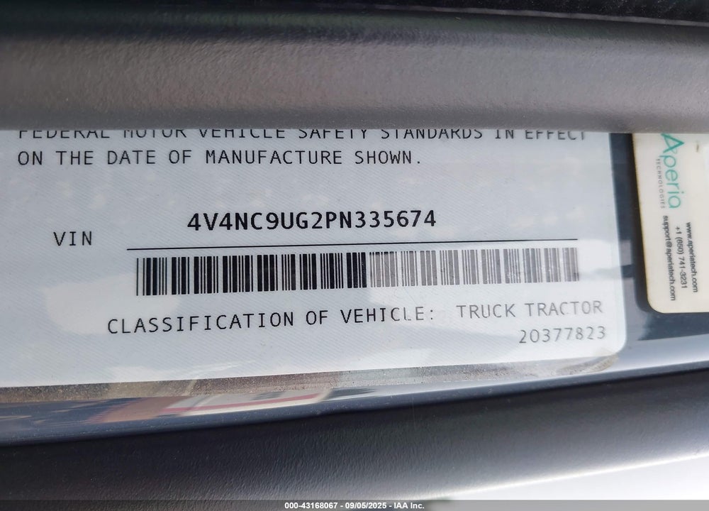 2023 VOLVO VNL VIN: 4V4NC9UG2PN335674
