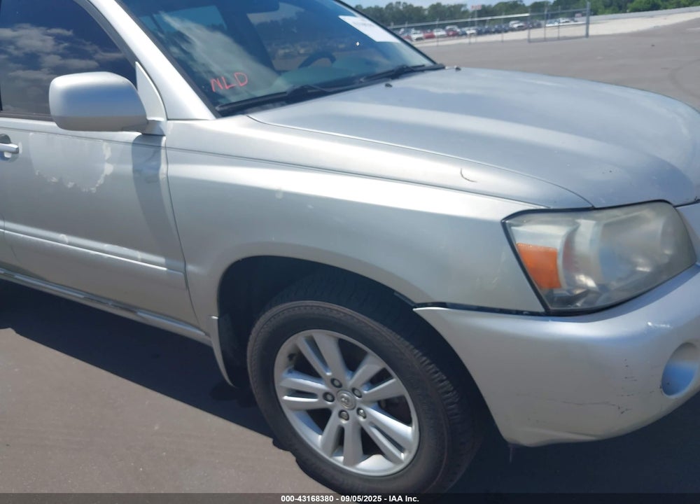 2006 TOYOTA HIGHLANDER HYBRID V6 VIN: JTEDW21A160003268
