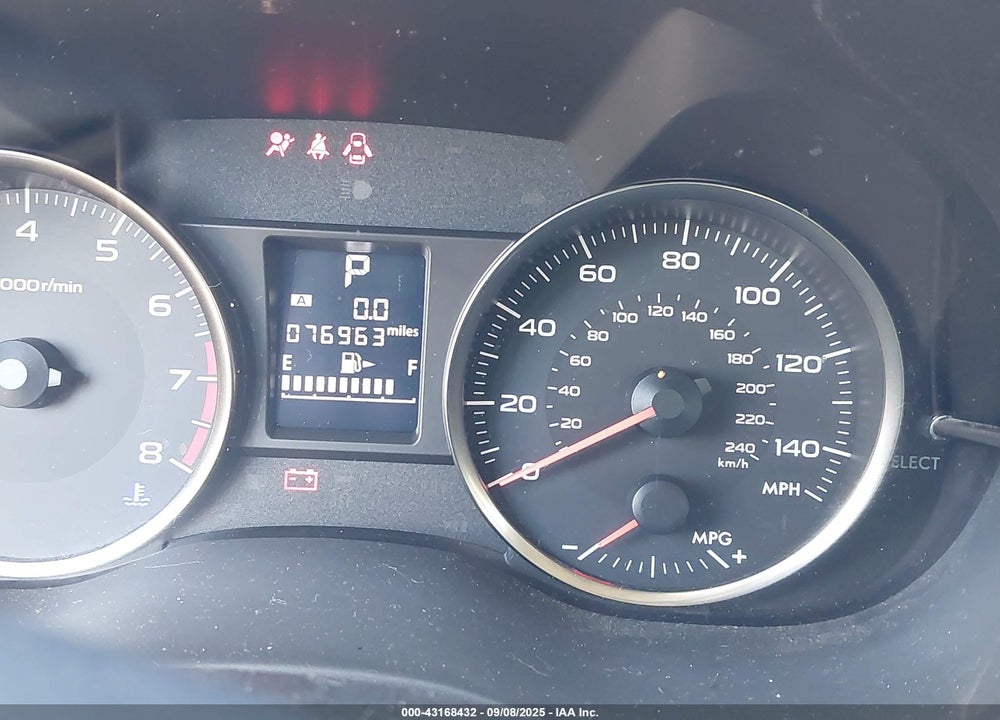 2015 SUBARU IMPREZA VIN: JF1GPAA62F8301940