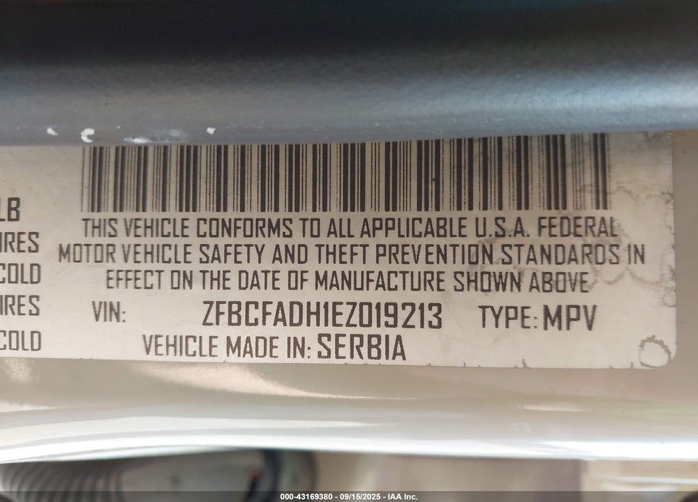 2014 FIAT 500L TREKKING VIN: ZFBCFADH1EZ019213