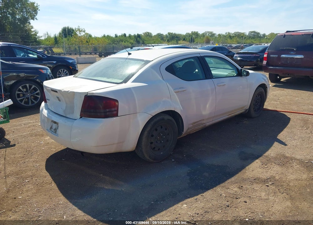 2008 DODGE AVENGER SE VIN: 1B3LC46K38N631362
