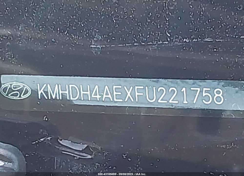 2015 HYUNDAI ELANTRA SE VIN: KMHDH4AEXFU221758