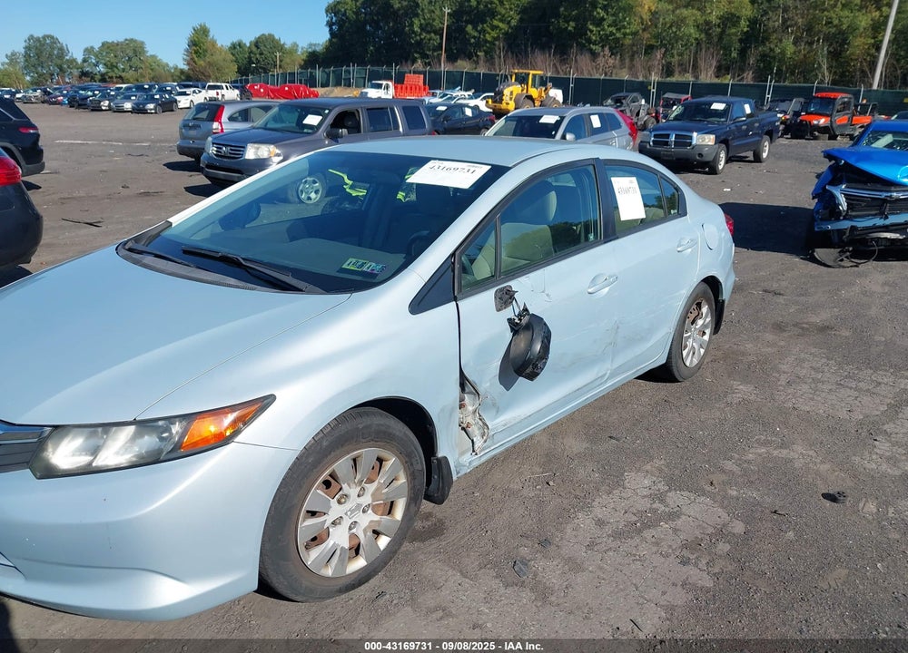 2012 HONDA CIVIC VIN: 2HGFB2F51CH509924
