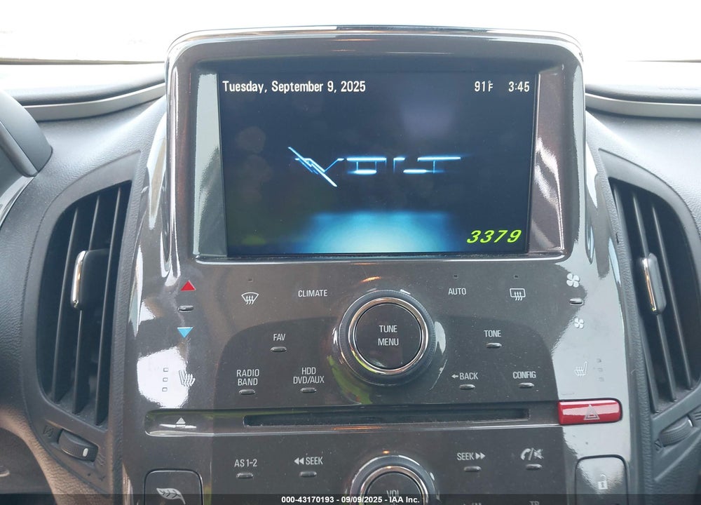 2011 CHEVROLET VOLT VIN: 1G1RD6E47BU103379