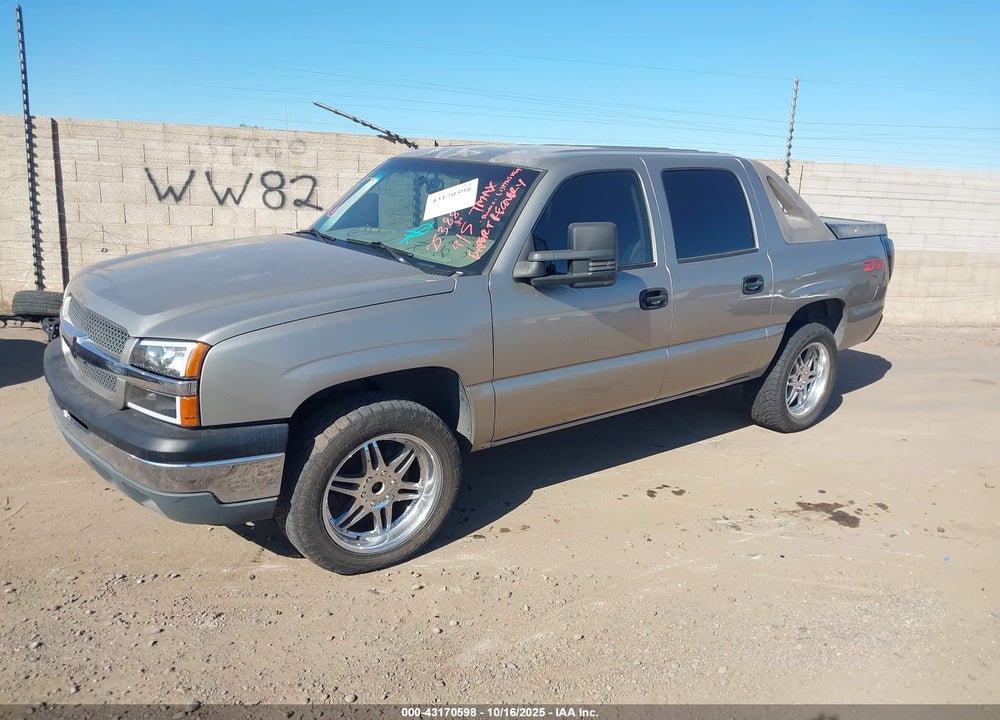2003 CHEVROLET AVALANCHE 1500 VIN: 3GNEK13T63G253889