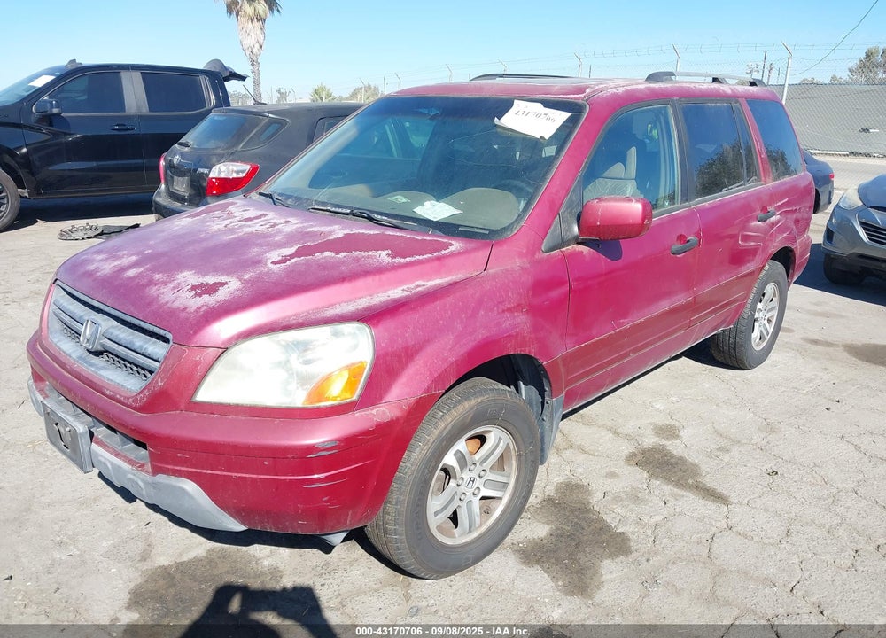 2005 HONDA PILOT EX-L VIN: 5FNYF18585B059927