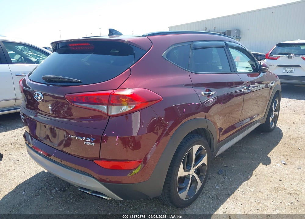 2017 HYUNDAI TUCSON LIMITED VIN: KM8J3CA23HU537801