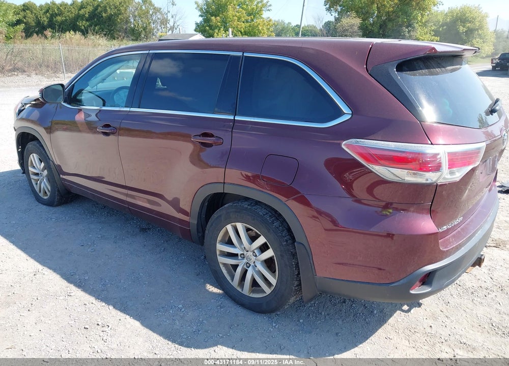 2015 TOYOTA HIGHLANDER VIN: 5TDBKRFH1FS192460