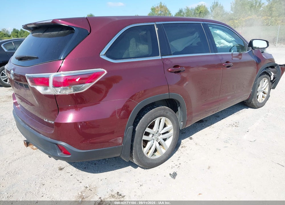 2015 TOYOTA HIGHLANDER VIN: 5TDBKRFH1FS192460