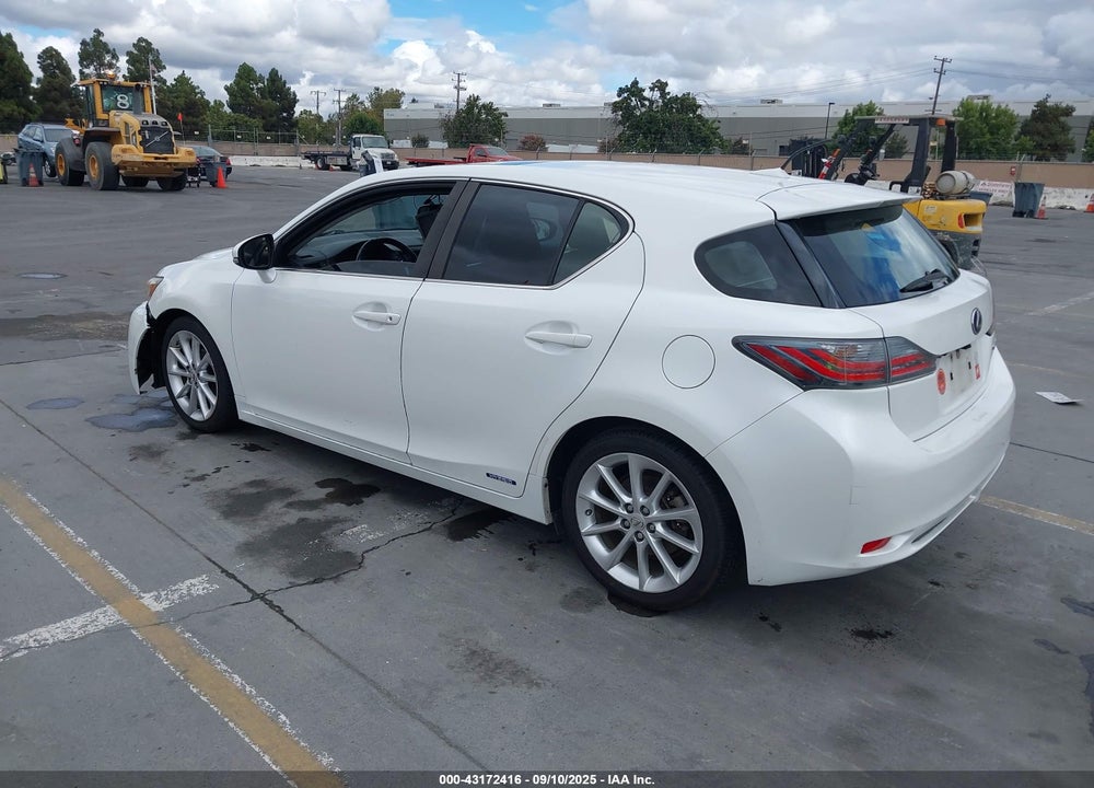 2011 LEXUS CT 200H PREMIUM VIN: JTHKD5BH6B2037329