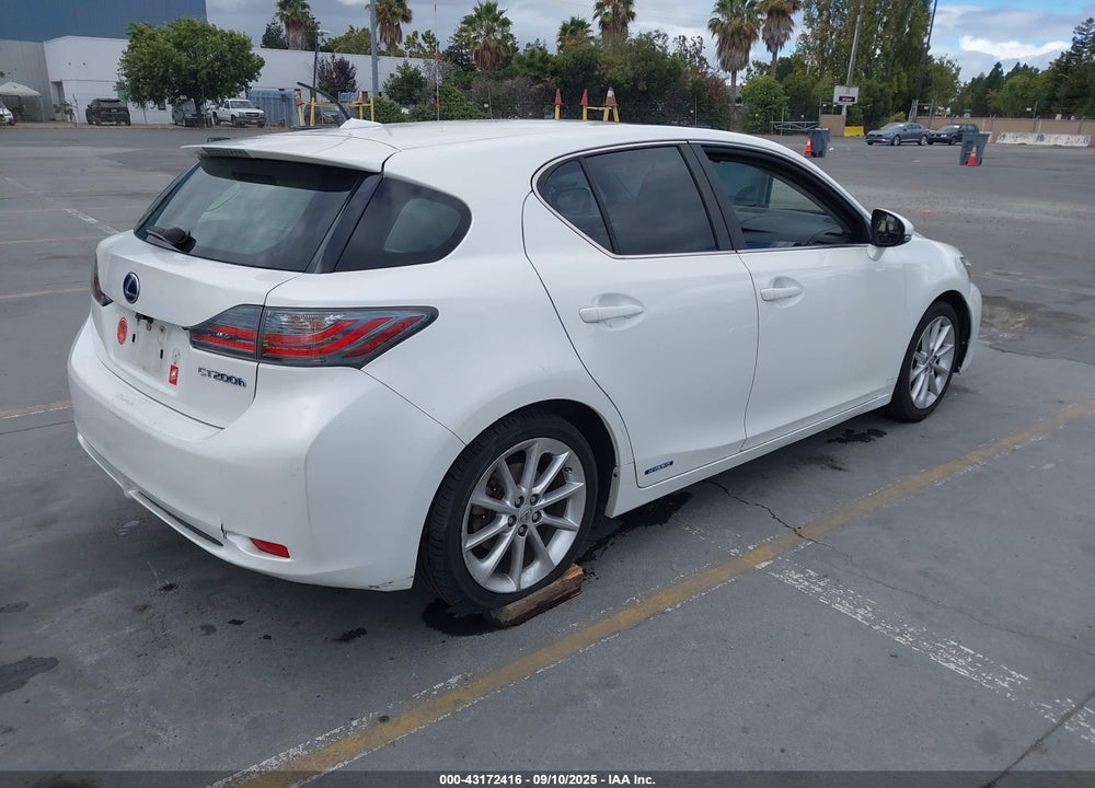 2011 LEXUS CT 200H PREMIUM VIN: JTHKD5BH6B2037329