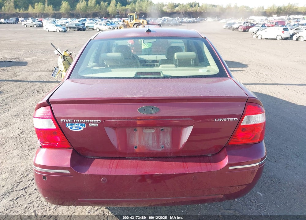 2007 FORD FIVE HUNDRED LIMITED VIN: 1FAHP28127G116007