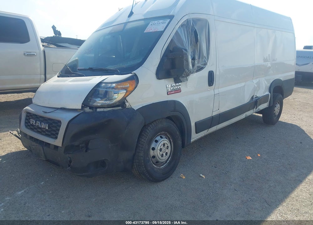 2022 RAM PROMASTER 3500 CARGO VAN HIGH ROOF 159 WB EXT VIN: 3C6MRVJG4NE120745