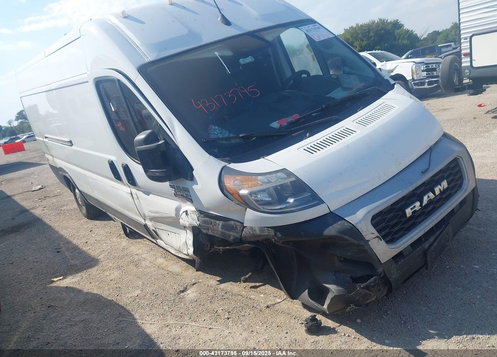 2022 RAM PROMASTER 3500 CARGO VAN HIGH ROOF 159 WB EXT VIN: 3C6MRVJG4NE120745