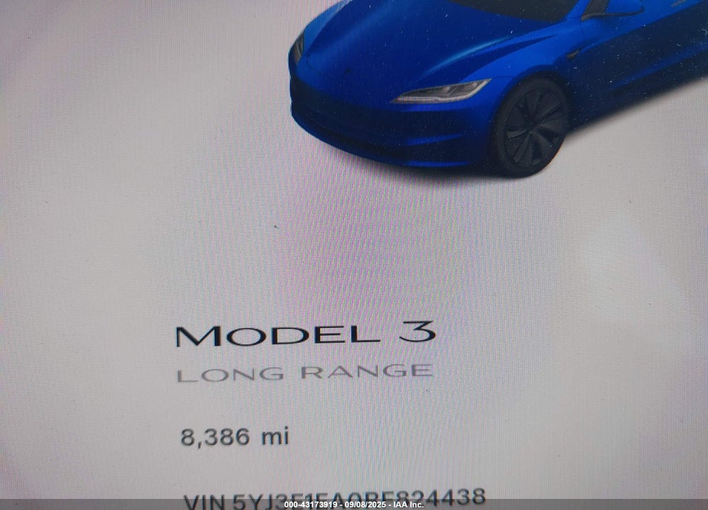 2024 TESLA MODEL 3 LONG RANGE DUAL MOTOR ALL-WHEEL DRIVE/REAR-WHEEL DRIVE VIN: 5YJ3E1EA0RF824438