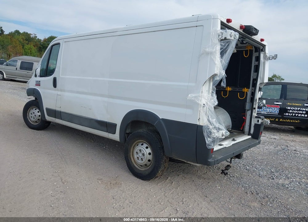 2017 RAM PROMASTER 1500 LOW ROOF 136 WB VIN: 3C6TRVAG4HE540666