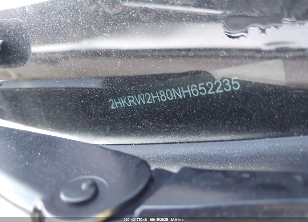 2022 HONDA CR-V VIN: 2HKRW2H80NH652235